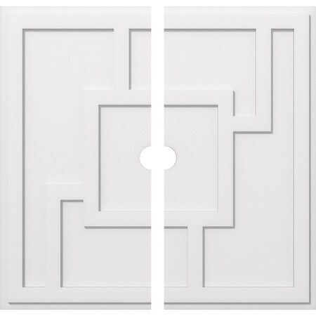 Knox Architectural Grde PVC Contemporary Ceiling Medallion, Two Piece, 38OD X 3ID X 13 1/4C X 1P